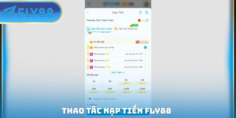 Nạp Tiền FLY88 - Bổ Sung Nguồn Vốn Để Tham Gia Cá Cược